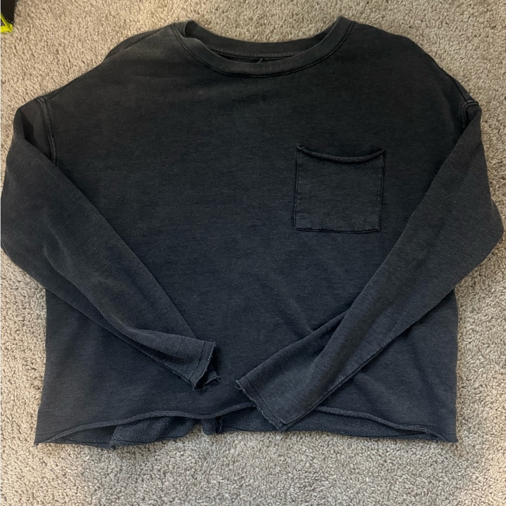 True Craft Women's Charcoal Grey Crew Neck Sweater